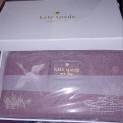 red embroidery styled Kate Spade wallet 