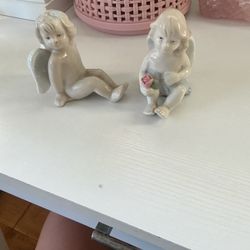 Two Ceramic Angel Figurines 