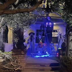 Halloween decorations 12 Ft Witch, Clown, Skeletons 