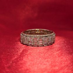 10k Yellow Gold Diamond Baguette Band Ring 4.50 ctw