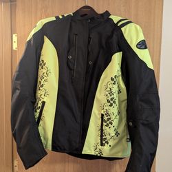 Joe Rocket Women's Size 2D Yellow & Black Motorcycle Jacket 