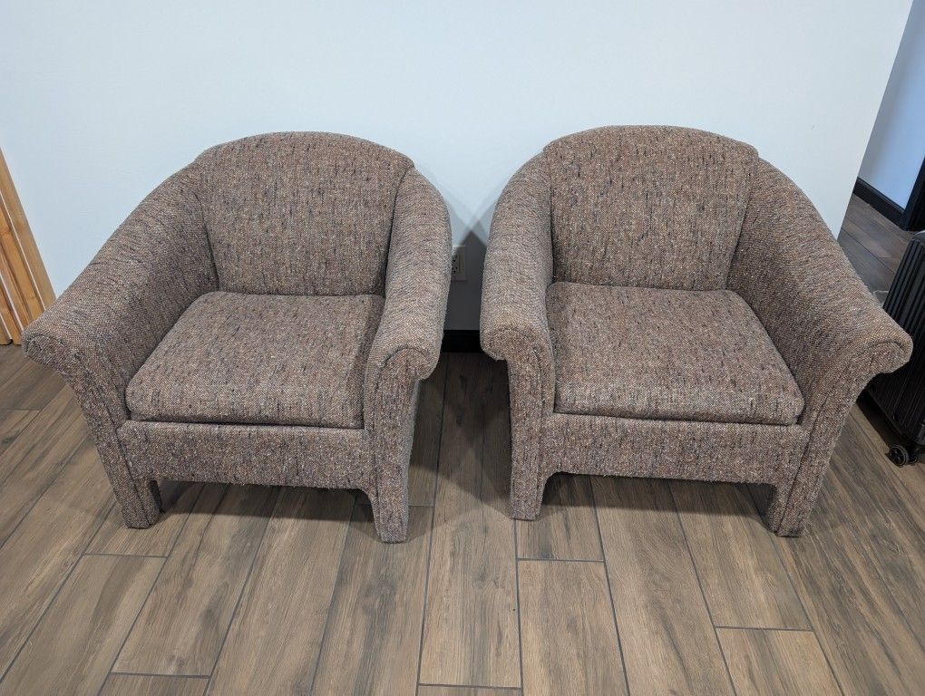 Sofa Chairs, Pair, 34x30x32