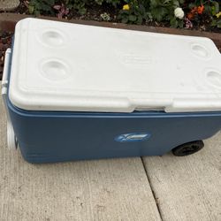 34” long Coleman rolling Cooler