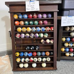 Antique BILLIARD Ball Rack 9 Shelf Box Solid Wood Oak Vintage Pool