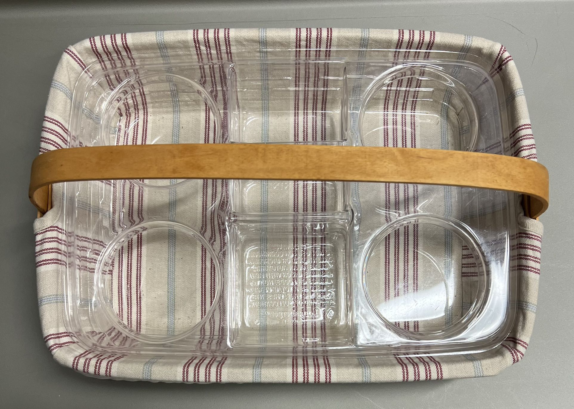 Longaberger Basket With Liner And Insert
