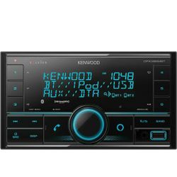 Kenwood DPX395MBT Double DIN in-Dash Digital Media Receiver with Bluetooth (Does not Play CDs) | Mechless Car Stereo Receiver | Amazon Alexa Ready - B