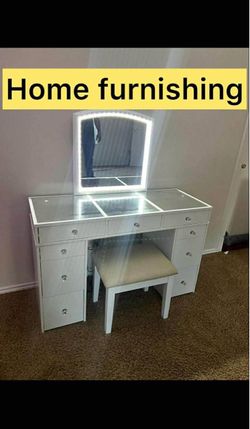 Furniture vanity with LED light