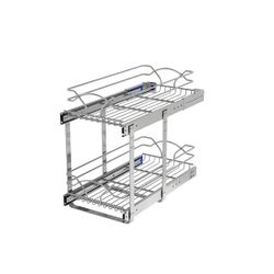 Brand New in Box Rev-A-Shelf Chrome Steel 12 in. 2-Tier Pullout Basket with Soft-Close
