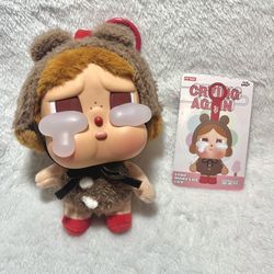 pop mart crybaby crying again plush pendant - love makes us cry