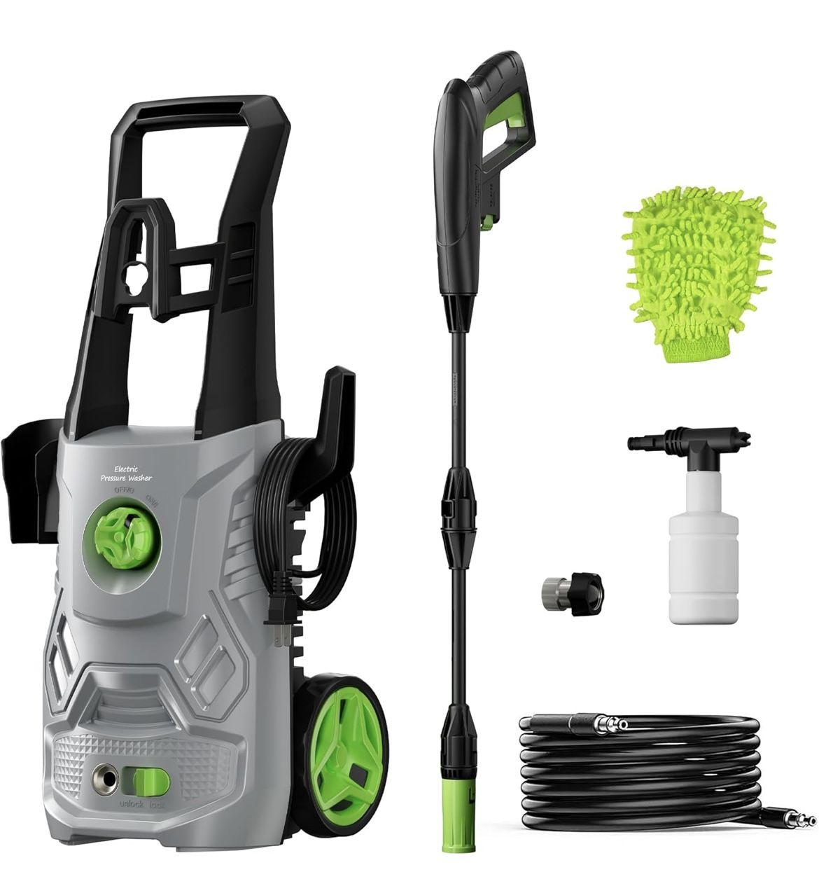 Pressure Washer, Super Power Washers with Foam Cannon for Fences/Patios/Decks/Patios and Cars