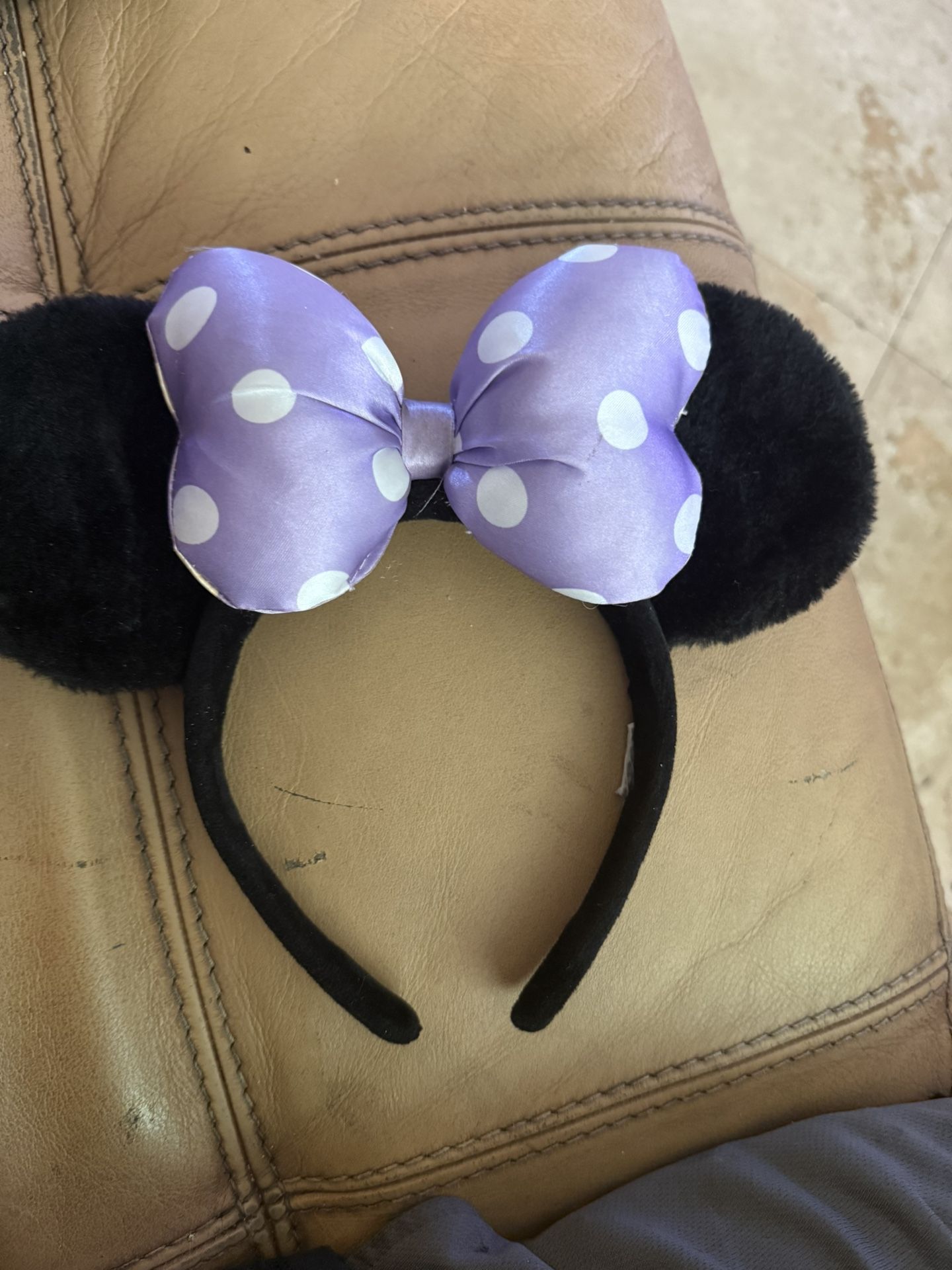  Ear Headband: Minnie Mouse Purple Bow