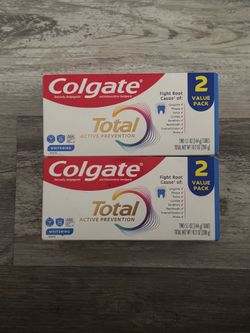 Colgate Total Whitening Toothpaste 2 Value Pack $4 Esch