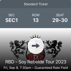 RBD Tickets For Sale Chicago * Friday*