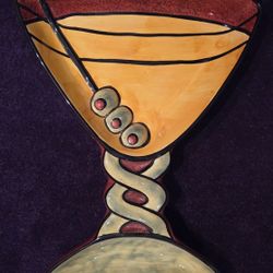 Martini with Olives Ceramic Serving Dish Platter 16”x 12” x 2.75”