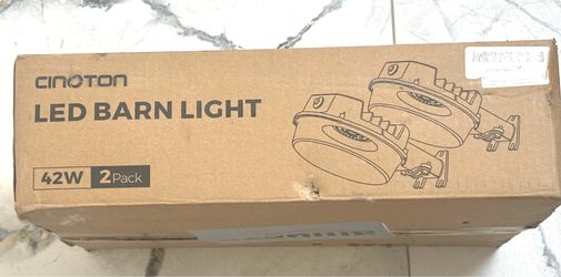 BLACK LED 42W BARN LIGHT PAIR NEW IN BOX