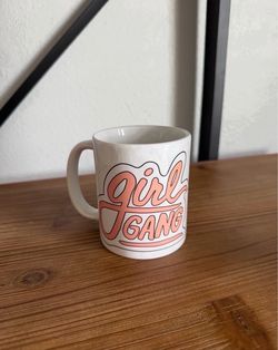 Girl Gang Ceramic Coffee Mug vintage 90s