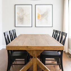Custom Designed Farmhouse Dining Tables. 