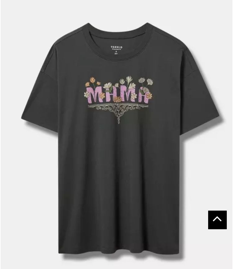 Torrid Mama Floral Oversized Heritage Jersey Tunic Tee Size 2 NWOT