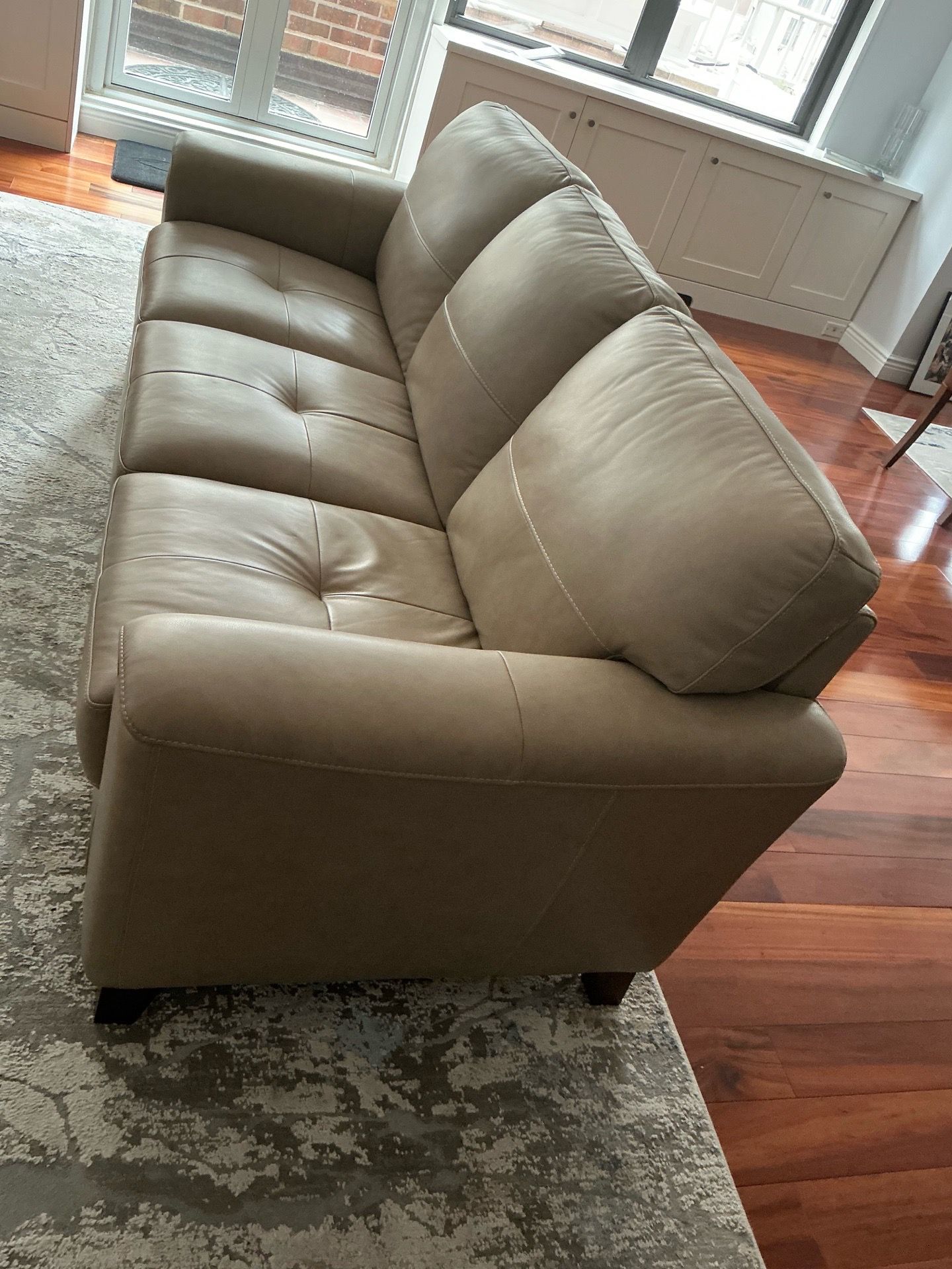 3 seater leather sofa - must sell by June 9th