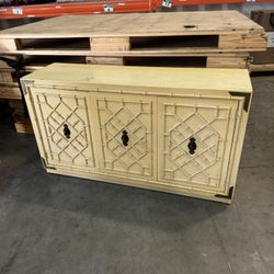 vintage faux bamboo Hollywood Regency credenza By Thomasville