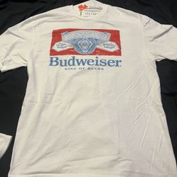 Budweiser king of beers white tshirt
