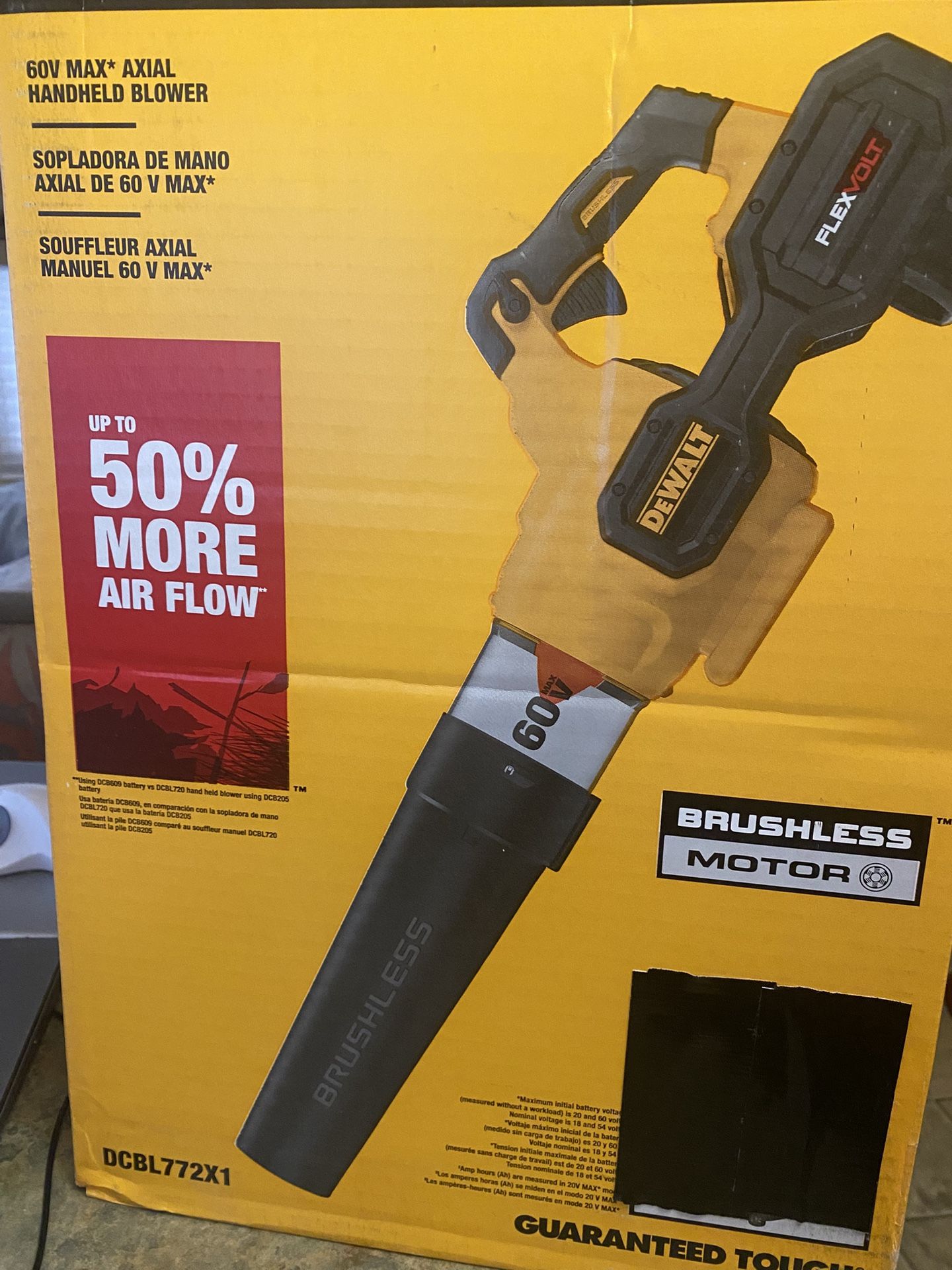 DEWALT FLEXVOLT 60V BRUSHLESS BLOWER Out. The Box Never Used ((( TOOL ONLY ))) Read Below