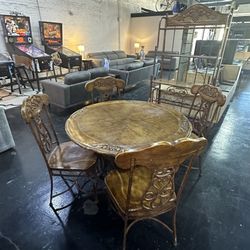 Table With Chairs And Baker’s Rack
