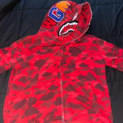 Red bape hoodie