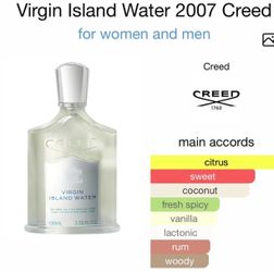 Creed virgin island water cologne/perfume