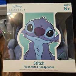 Stitch Plush Wired Headphones 