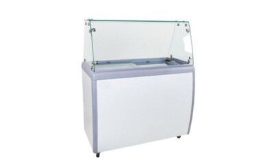 NSF 40 ins Dipping Cabinet RI-260DC With Flat Glass Sneeze...