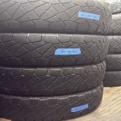 LT 275 70 18 SET OF 4 USED NITTO RIDGE GRAPPLER WITH 80% TREAD REMAINING.