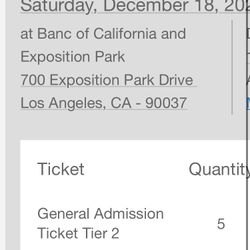 5 Once Upon A Time In LA tickets 