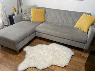 Pier One Light Gray Reversible Sectional  