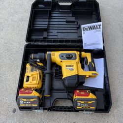 60V FLEXVOLT Cordless Brushless 1-7/8 in. SDS Max Rotary Hammer Kit, (2) 9.0Ah Batteries, Charger and Kit Box (Brand New)