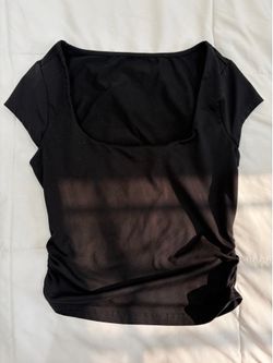 Black Scooped Shirt