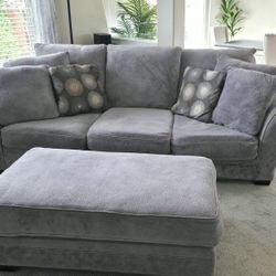Stanton Sofa w/matching ottoman- down filled with foam cushions