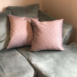 Set Of Two Gray Toss Pillows