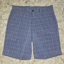 Jack Nicklaus Golf Shorts Blue Pink Check Patter Mens Sz 32 