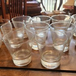 Set Of 10 Heavy Weight 3.5"Quality Old Fashioned/Water/Beverage Tumbler/ Glasses- Bonus 2 Round Free