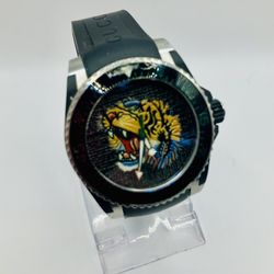 Gucci Dive Black Embroidered Tiger Dial Men’s Watch 