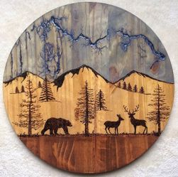 Custom hand made woodland scene