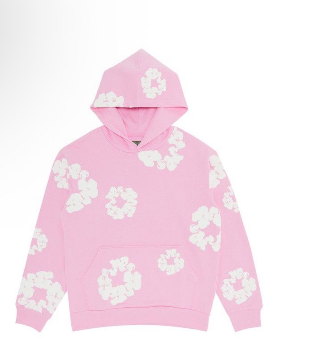 Pink denim tears hoodie
