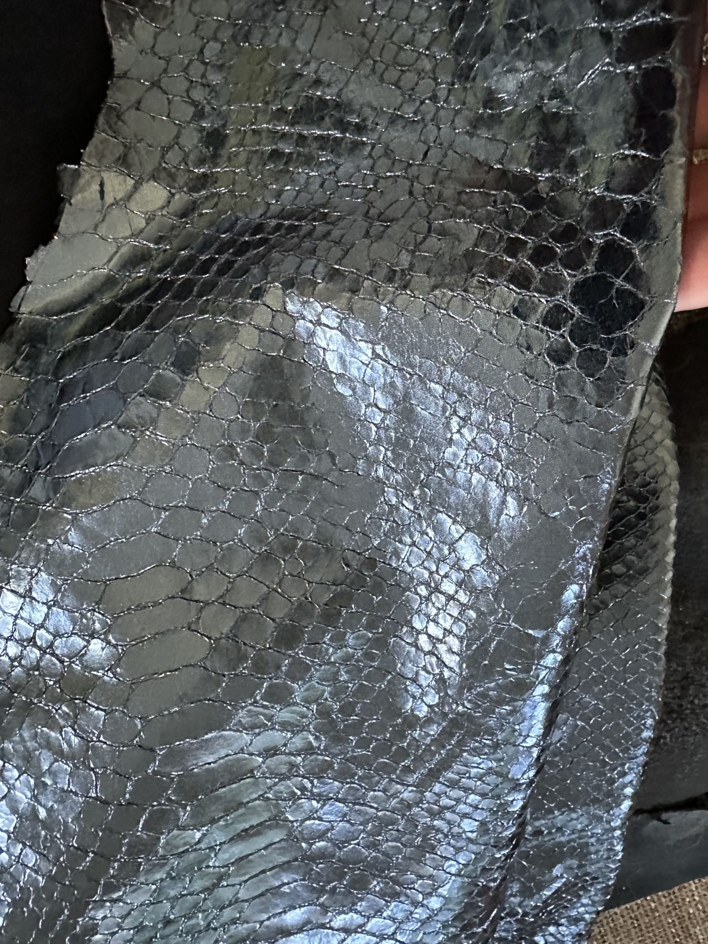 Snakeskin Embossed Leather