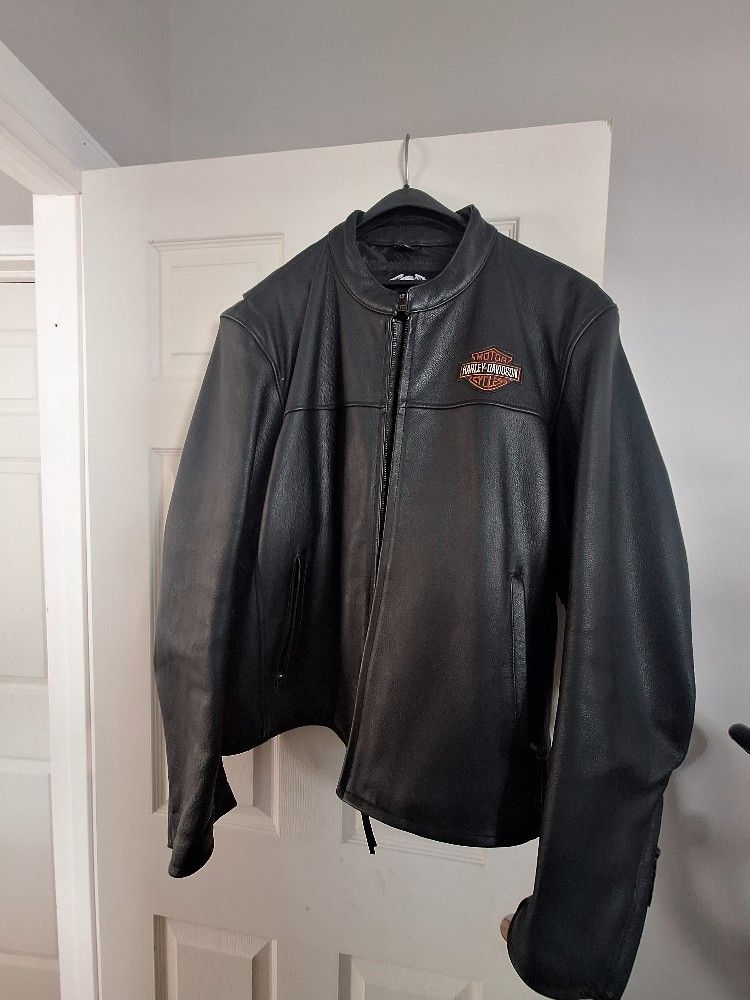 Harley davidson leather jacket size 48 -50 XL