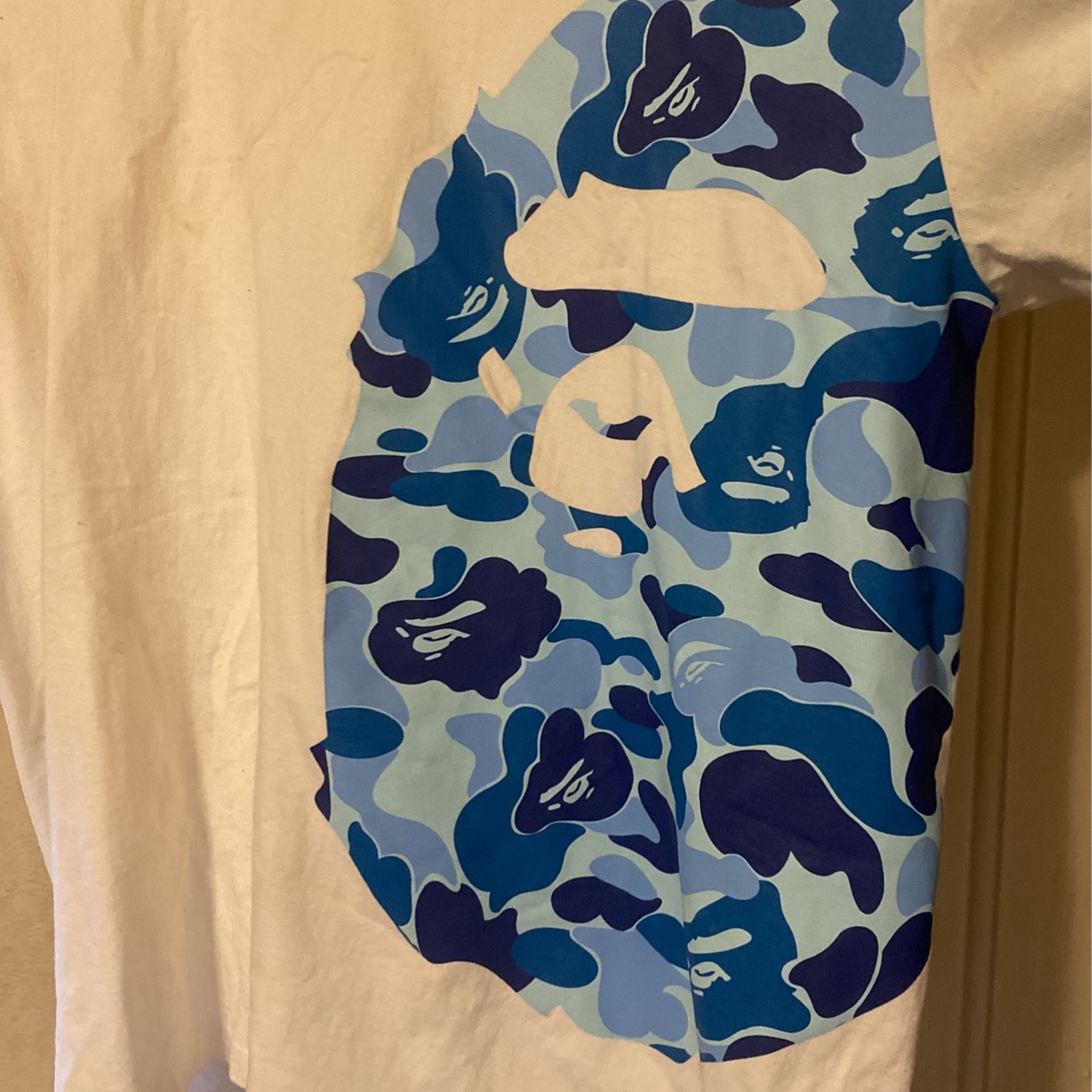 blue camo bape t shirt