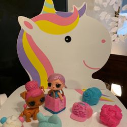 LOL Doll, Dog, Hat and  5  LOL Wigs all for 10.00