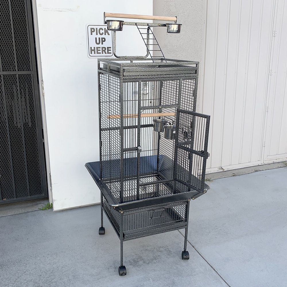 New in Box $125 Large 61” Tall Bird Cage with Rolling Stand Playtop for Parakeets Parrots Conures Cockatiel 