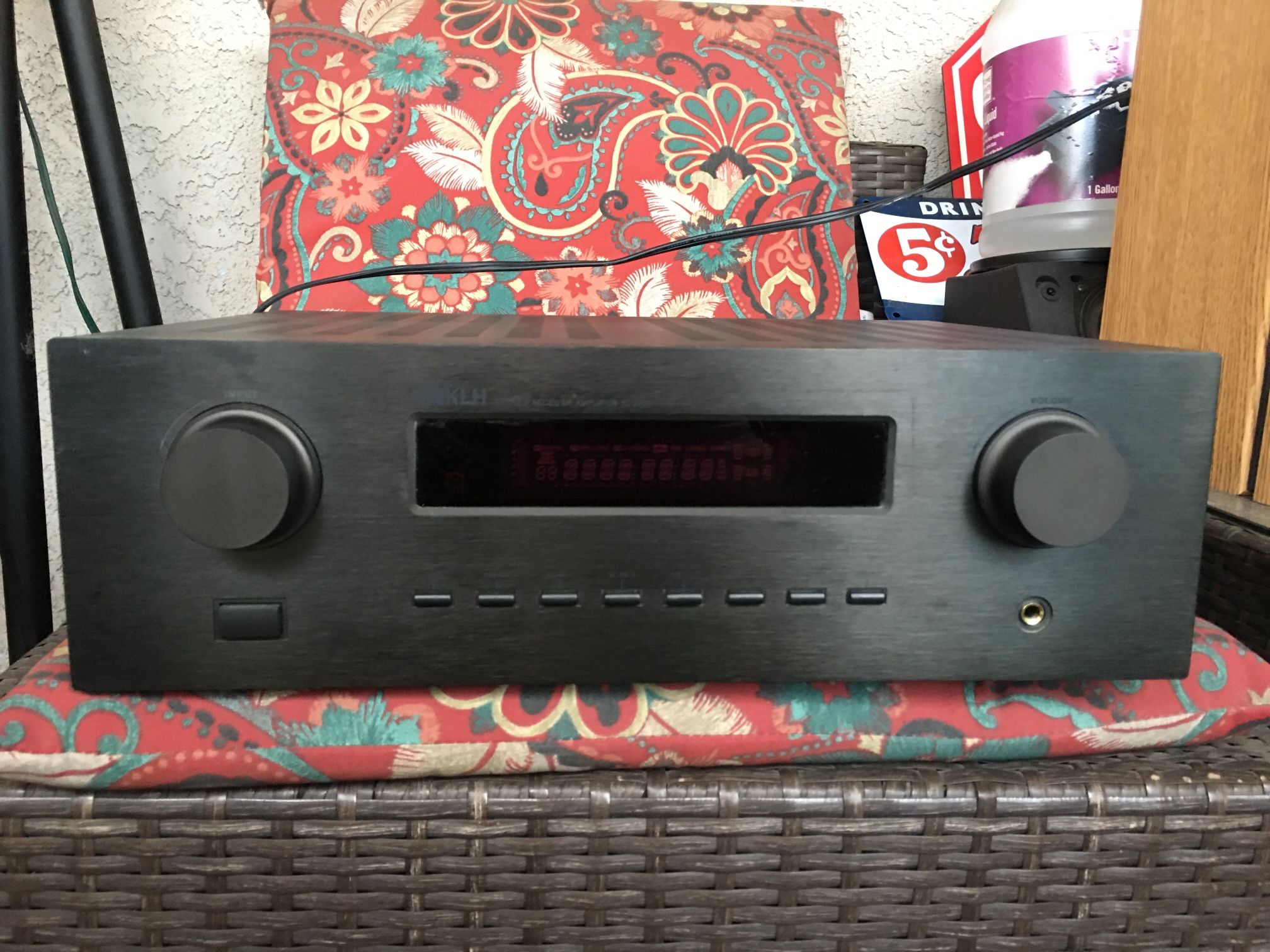 KLH Model KL-2400 Stereo Receiver Amplifier Black 400W Max