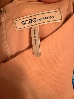 BCBGeneration Peach color ruffle mini dress